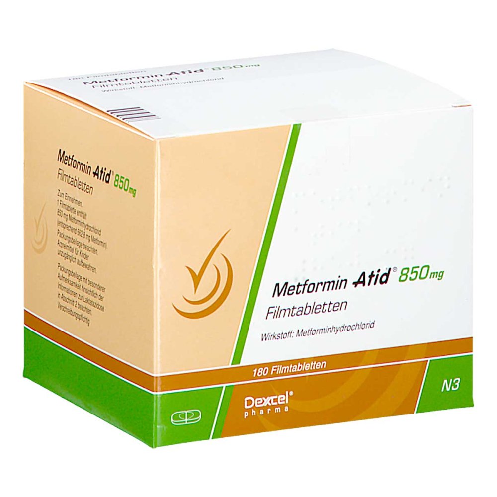 Metformin Atid 850 Mg Filmtabletten (180 stk)