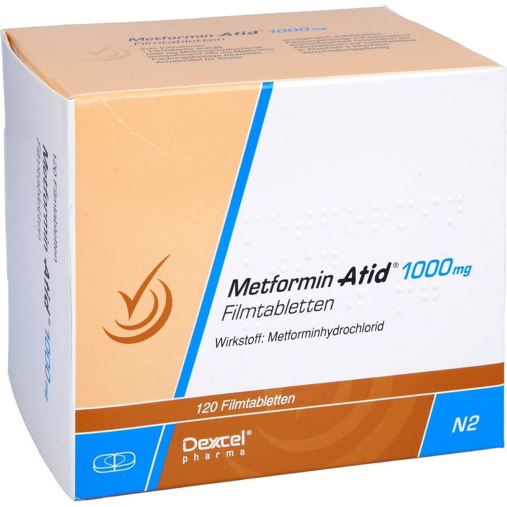 Metformin Atid 1.000 Mg Filmtabletten (120 stk)