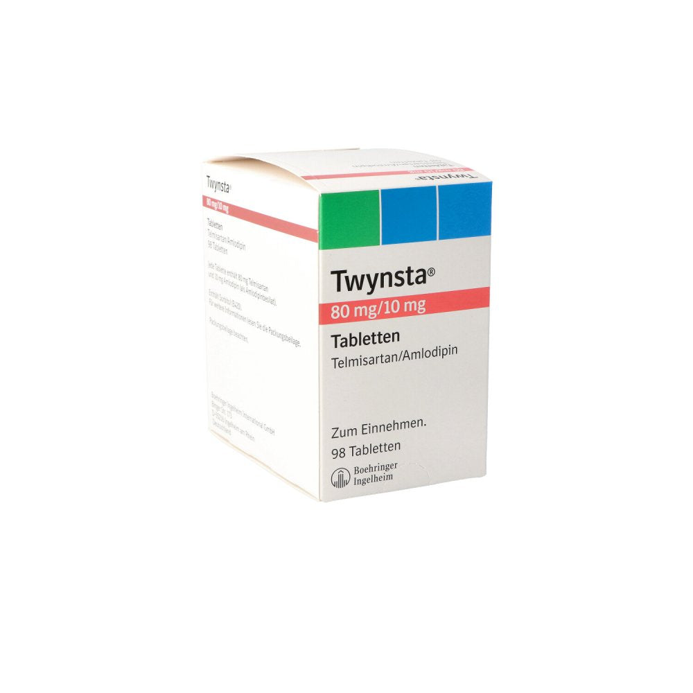 Das Produktfoto zeigt Twynsta 80 Mg/10 Mg Tabletten (98 stk) PZN 05547826