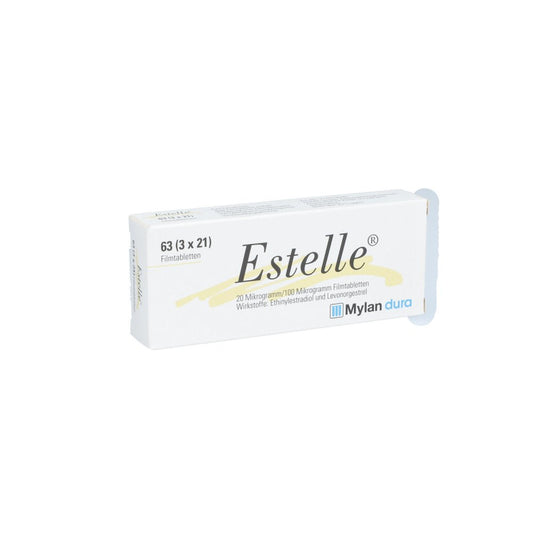 Das Produktfoto zeigt Estelle Filmtabletten (63 stk) PZN 05549771