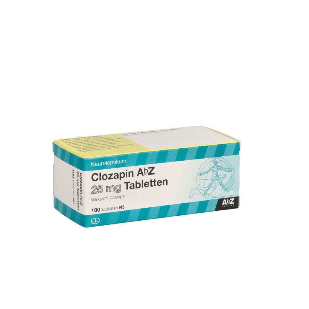 Das Produktfoto zeigt Clozapin Abz 25 Mg Tabletten (100 stk) PZN 05563050