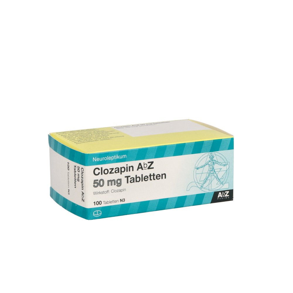 Das Produktfoto zeigt Clozapin Abz 50 Mg Tabletten (100 stk) PZN 05563073