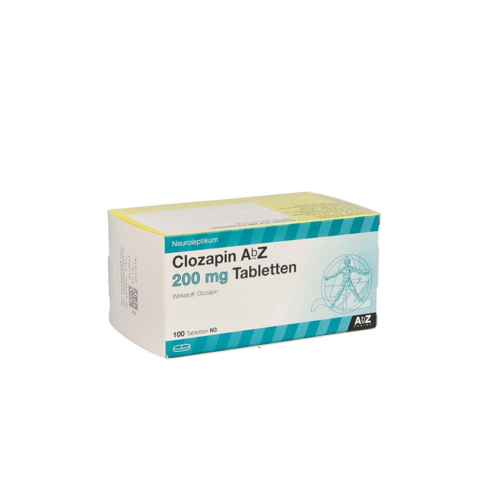 Das Produktfoto zeigt Clozapin Abz 200 Mg Tabletten (100 stk) PZN 05563127
