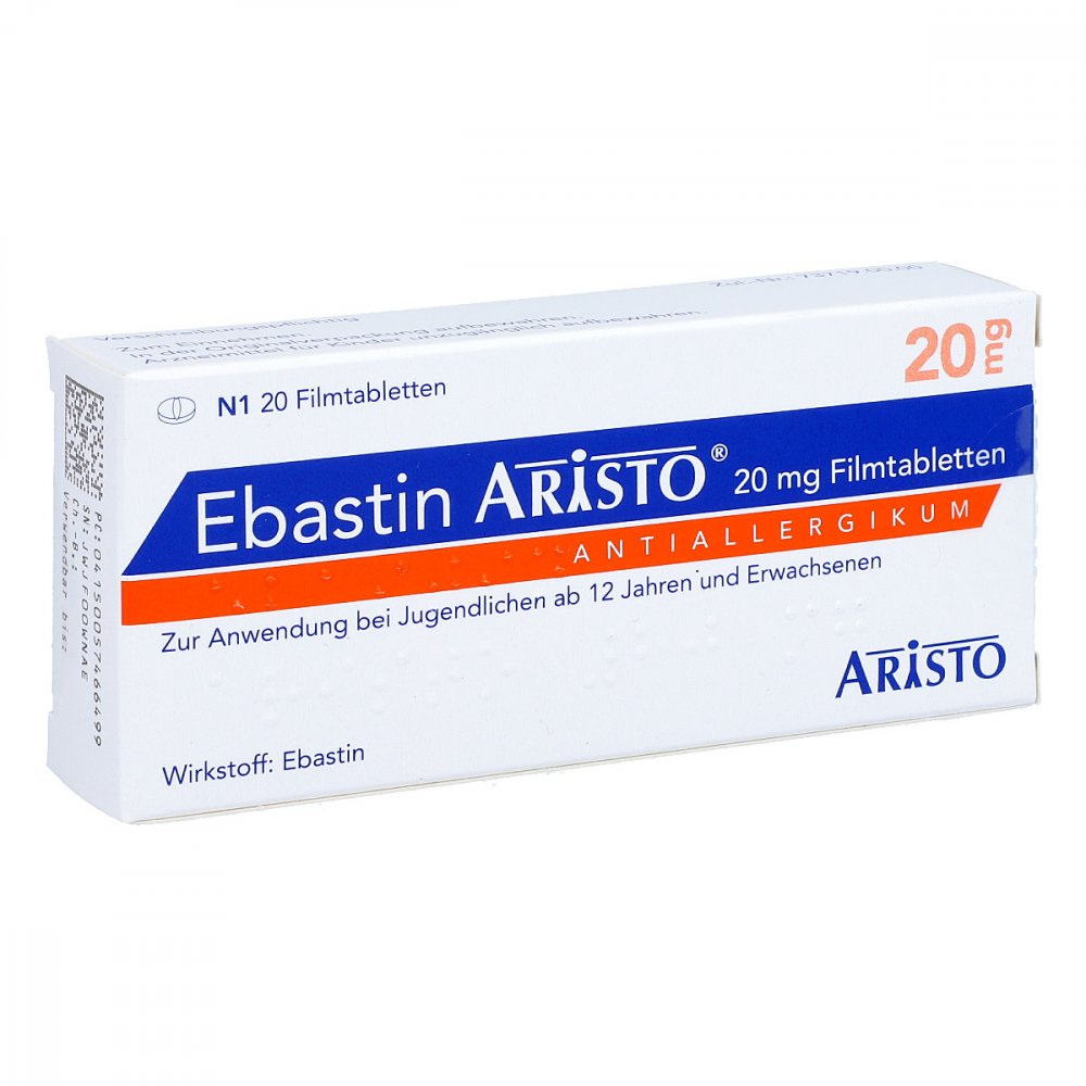 Ebastin Aristo 20 Mg Filmtabletten (20 stk)