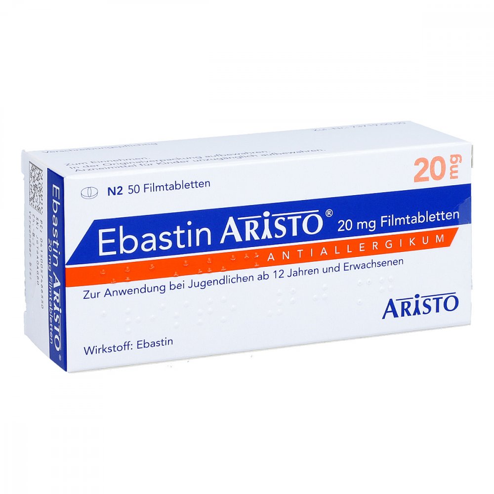 Ebastin Aristo 20 Mg Filmtabletten (50 stk)