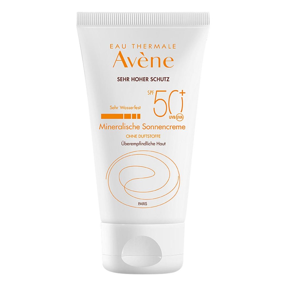 Das Produktfoto zeigt Avene Sonnencreme Spf 50+ Mineralisch 2010 (50 ml) PZN 05874873