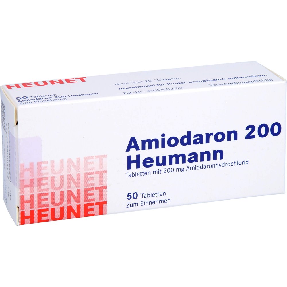 Das Produktfoto zeigt Amiodaron 200 Heumann Tabl.Heunet (50 stk) PZN 05886824