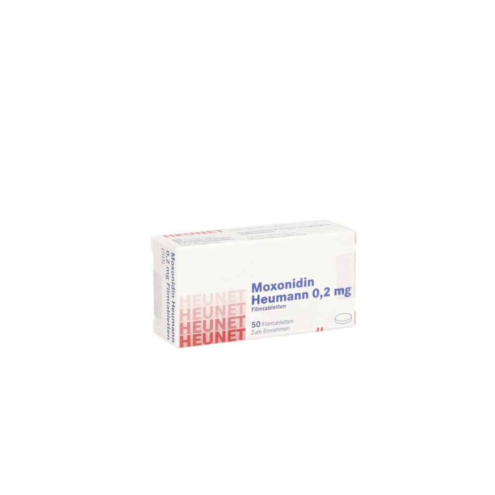 Das Produktfoto zeigt Moxonidin Heumann 0,2 Mg Filmtabl.Heunet (50 stk) PZN 05886899