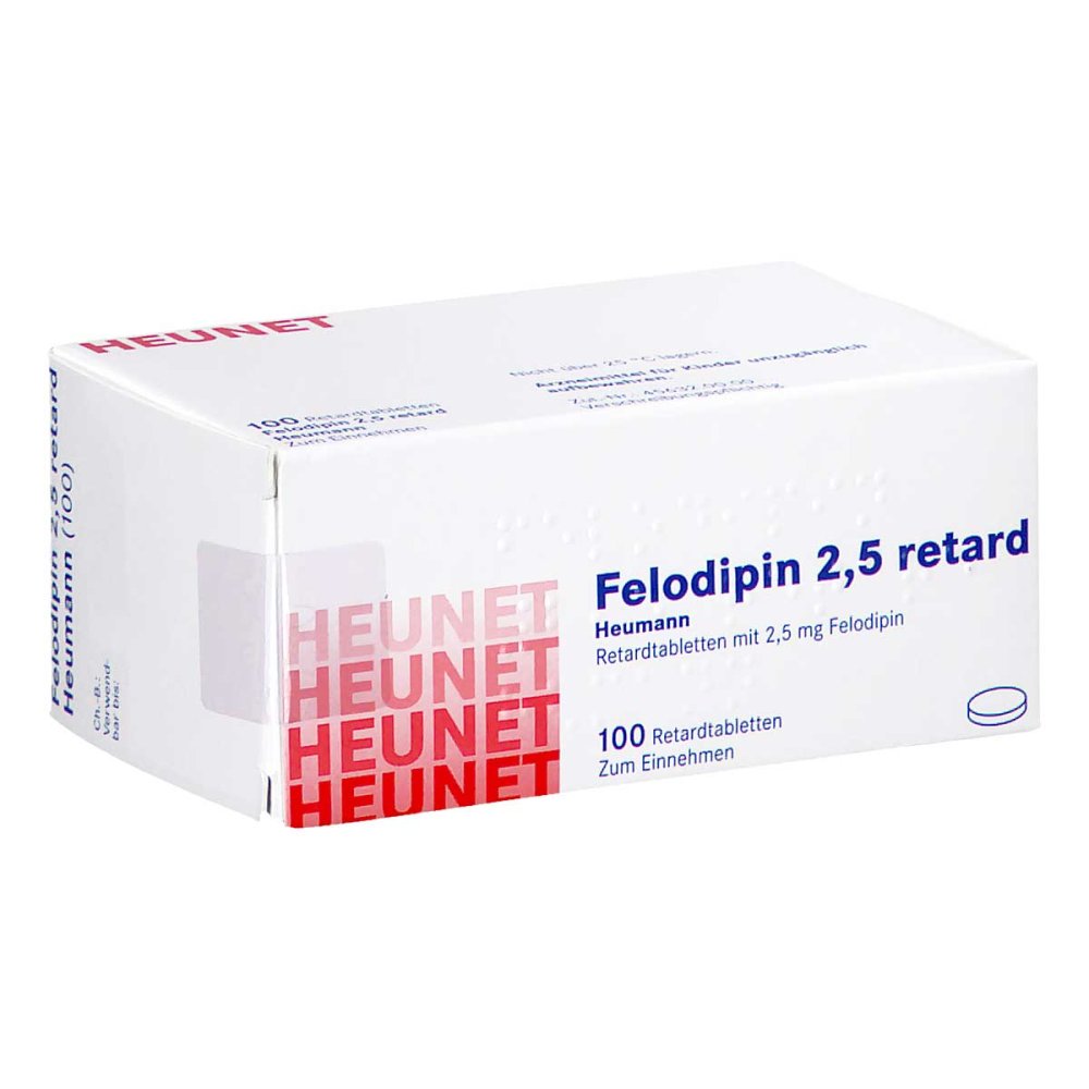 Felodipin 2,5 Mg Retard Heumann Tabl.Heunet (100 stk)
