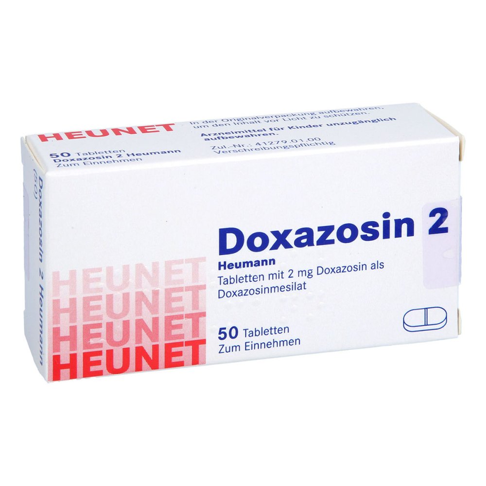 Das Produktfoto zeigt Doxazosin 2 Heumann Tabl.Heunet (50 stk) PZN 05909821