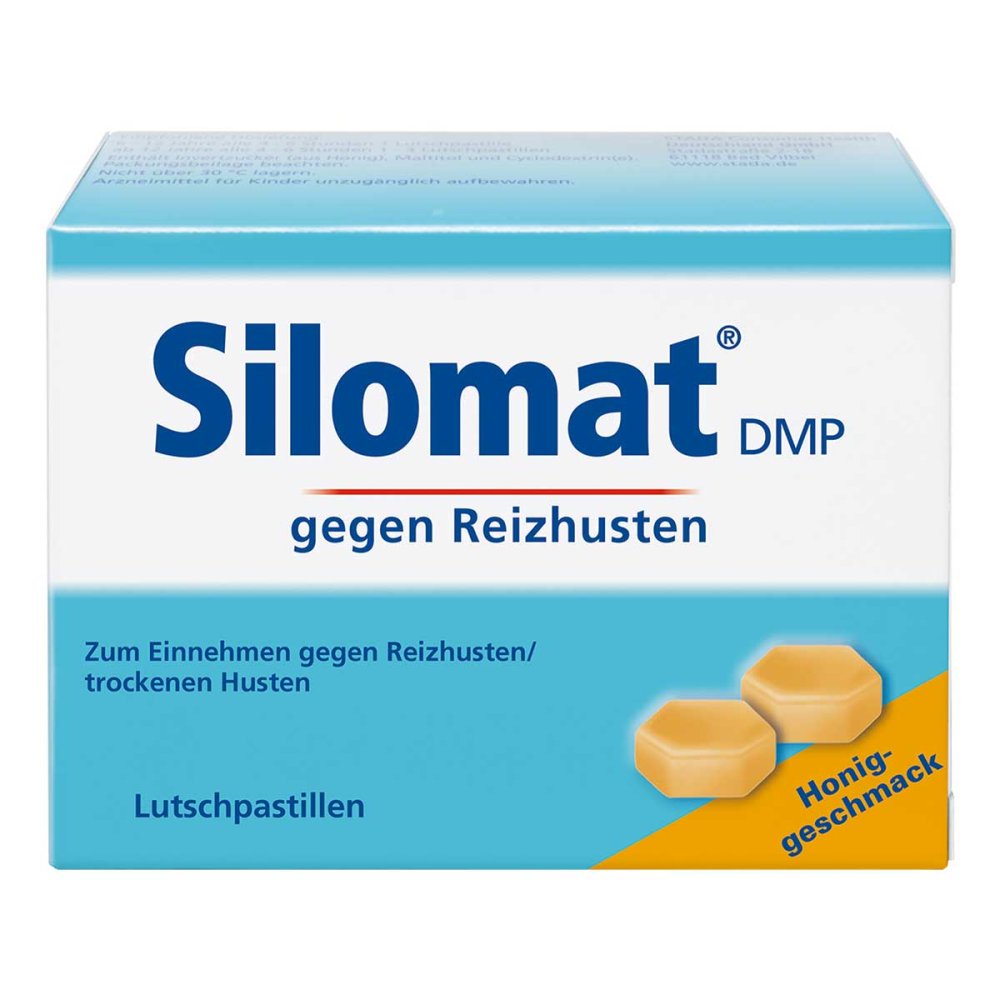 Das Produktfoto zeigt Silomat Dmp Gegen Reizhusten Lutschpast.M.Honig (20 stk) PZN 05954709