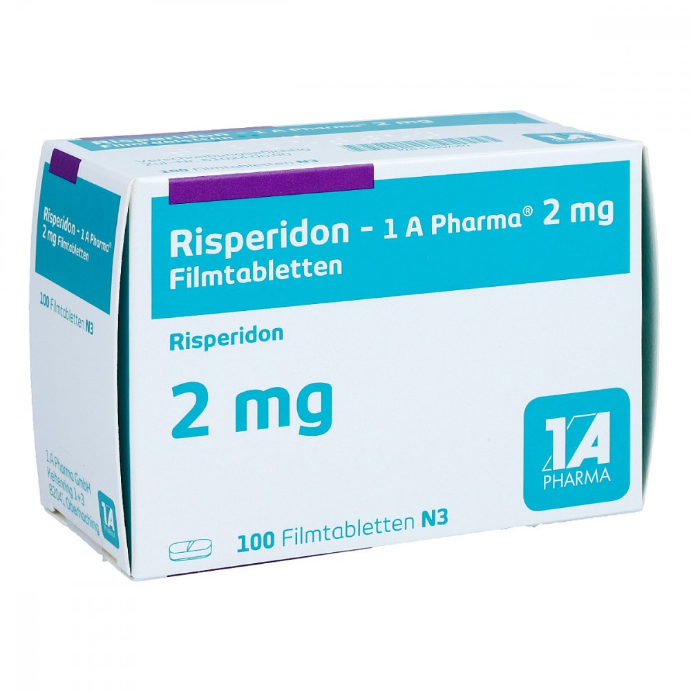 Risperidon-1a Pharma 2 Mg Filmtabletten (100 stk)