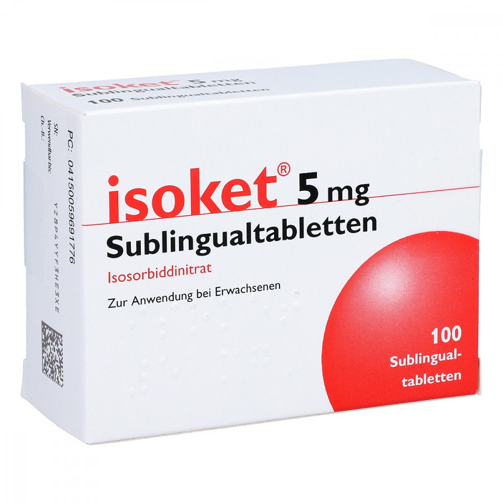 Das Produktfoto zeigt Isoket 5 Mg Sublingualtabletten (100 stk) PZN 05969177
