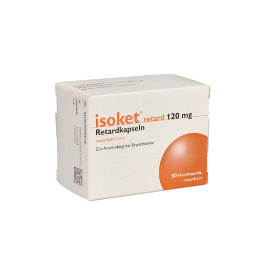 Das Produktfoto zeigt Isoket Retard 120 Mg Retardkapseln (50 stk) PZN 05969450