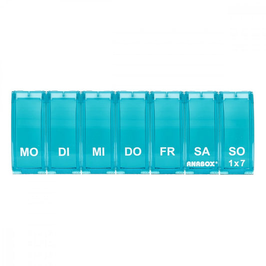 Das Produktfoto zeigt Anabox 1x7 Türkis (1 stk) PZN 05986810
