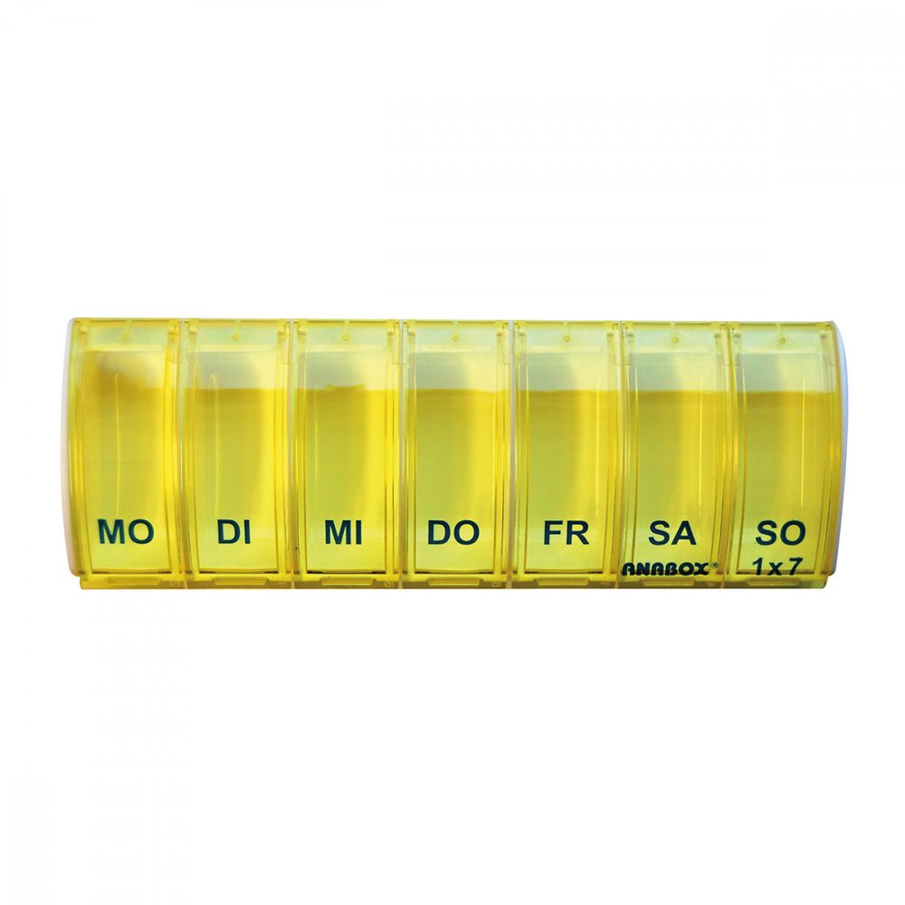 Das Produktfoto zeigt Anabox 1x7 Gelb (1 stk) PZN 05986833