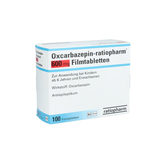 Oxcarbazepin-Ratiopharm 600 Mg Filmtabletten (100 stk)