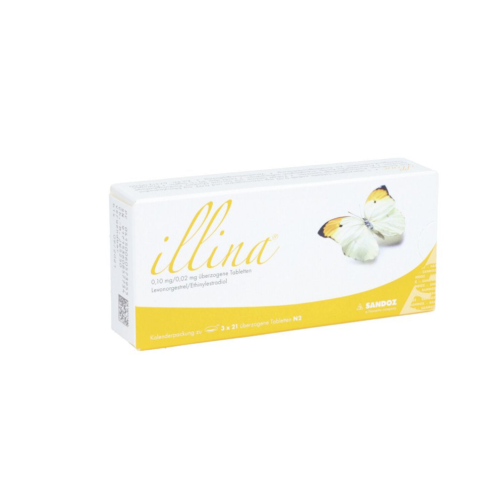 Das Produktfoto zeigt Illina Überzogene Tabletten (3X21 stk) PZN 06057395