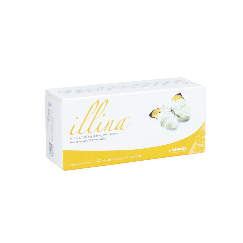 Das Produktfoto zeigt Illina Überzogene Tabletten (6X21 stk) PZN 06057403