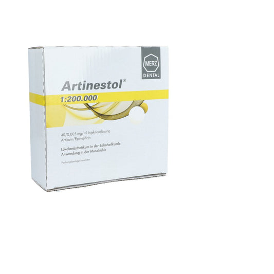 Das Produktfoto zeigt Artinestol 1:200.000 Injektionslösung (100X1.7 ml) PZN 06067666