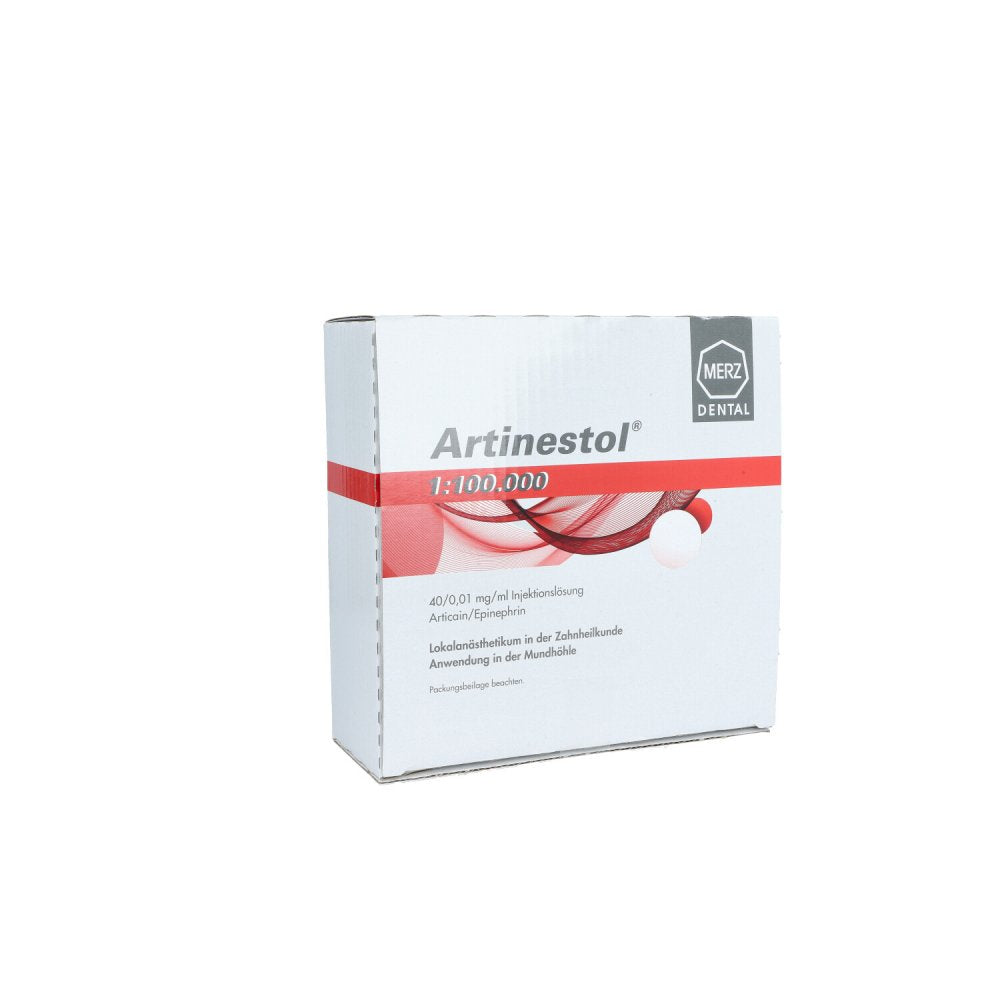 Das Produktfoto zeigt Artinestol 1:100.000 Injektionslösung (100X1.7 ml) PZN 06067672