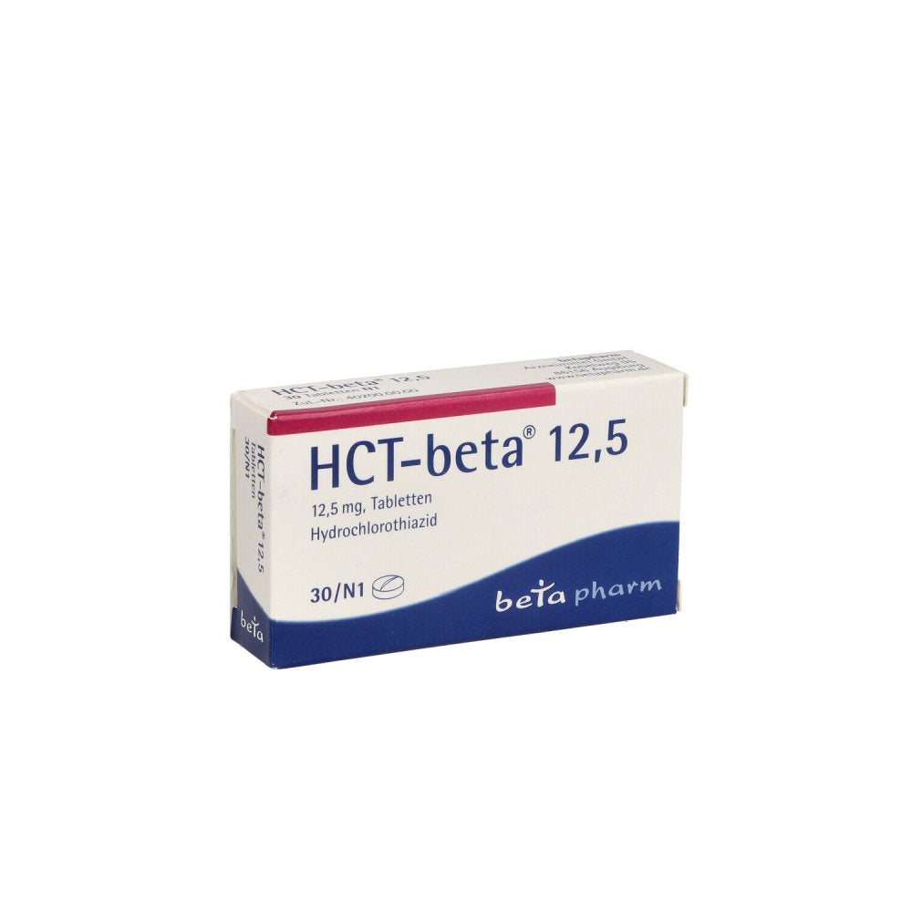 Das Produktfoto zeigt Hct-Beta 12,5 Tabletten (30 stk) PZN 06082281