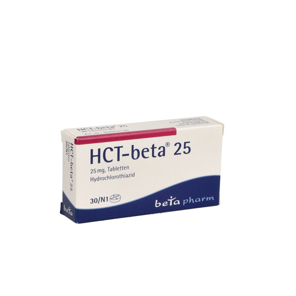 Das Produktfoto zeigt Hct-Beta 25 Tabletten (30 stk) PZN 06082298