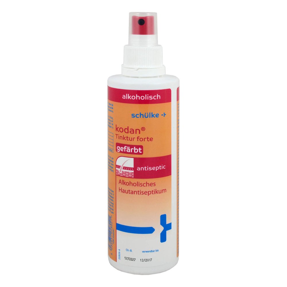 Das Produktfoto zeigt Kodan Tinktur Forte Gefärbt (1 l) PZN 06099531
