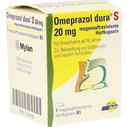 Omeprazol Dura S 20 Mg Magensaftresist.Hartkapseln (7 stk)
