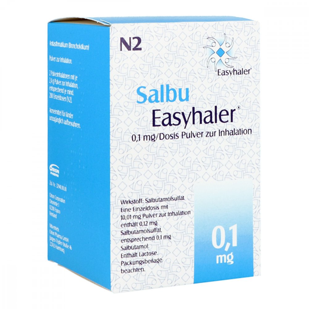 Salbu Easyhaler 0,1 Mg/Dosis 2x200 Ed Plv.Z.Inhal. (2 stk)