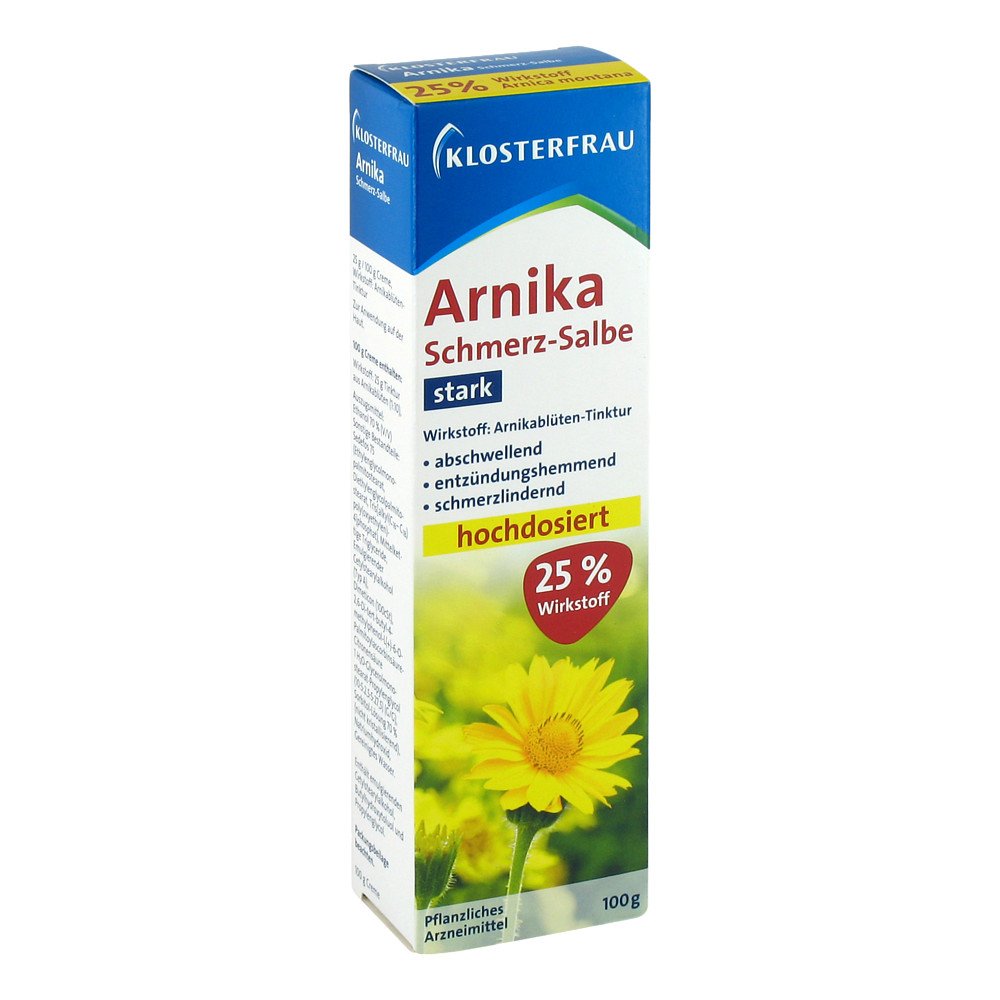 Das Produktfoto zeigt Klosterfrau Arnika Schmerz Salbe (100 g) PZN 06103008