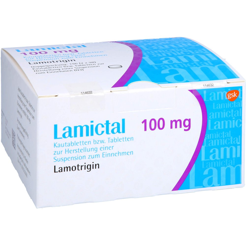 Das Produktfoto zeigt Lamictal 100 Mg Tabl.Z.Herst.E.Susp.Z.Einnehmen (2X98 stk) PZN 06108460