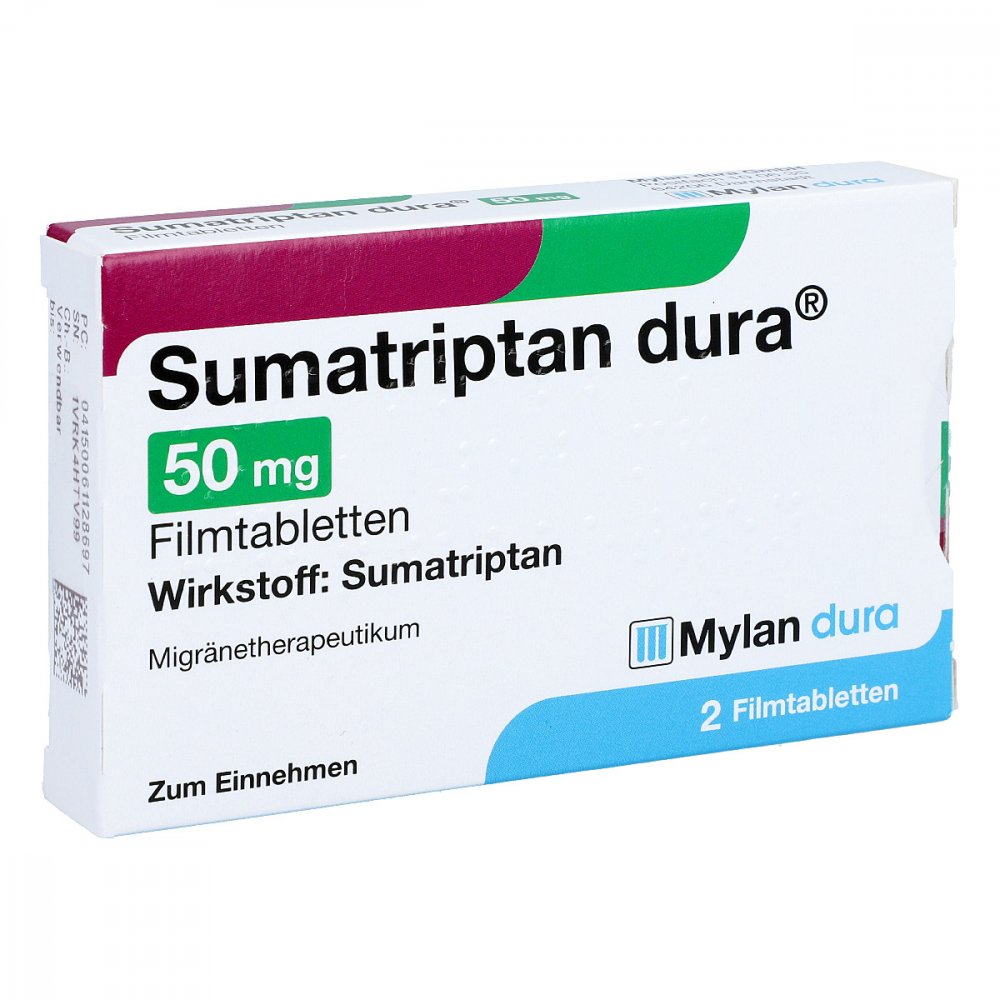 Sumatriptan Dura 50 Mg Filmtabletten (2 stk)