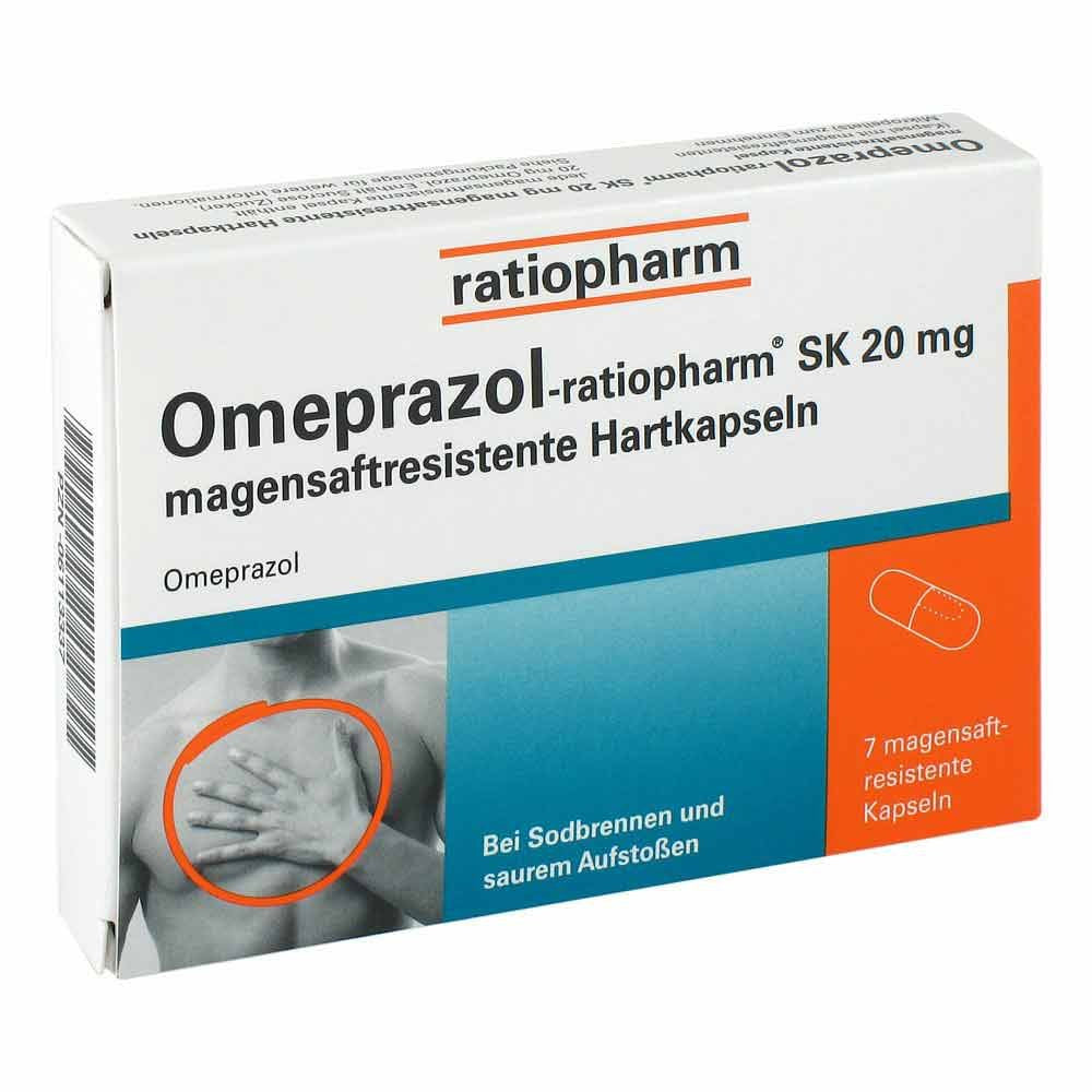 Omeprazol-Ratiopharm Sk 20 Mg Magensaftr.Hartkaps. (7 stk)