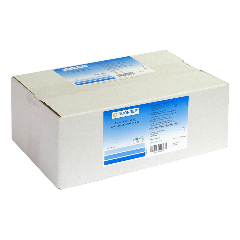Das Produktfoto zeigt Picoprep Pulver Z.Herst.E.Lösung Z.Einnehmen (50X2 stk) PZN 06116809