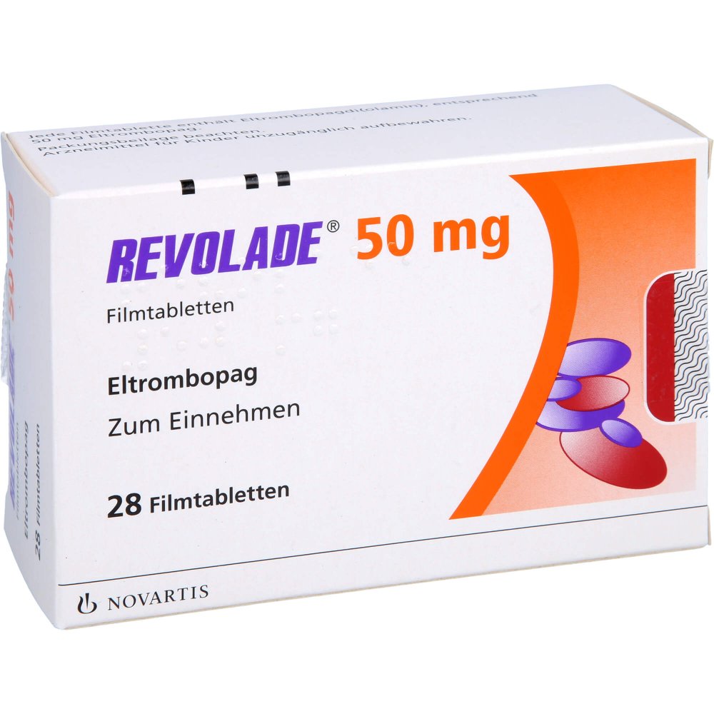 Das Produktfoto zeigt Revolade 50 Mg Filmtabletten (28 stk) PZN 06142735