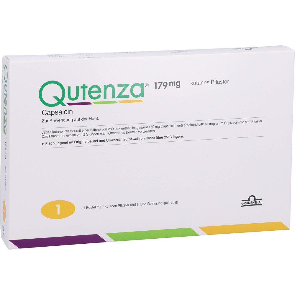 Das Produktfoto zeigt Qutenza 179 Mg Kutanes Pflaster (1 stk) PZN 06145521