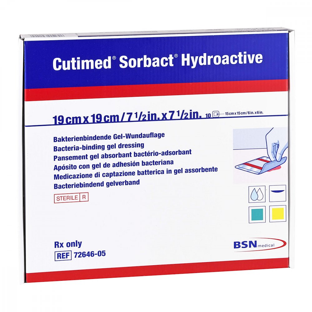 Cutimed Sorbact Hydroactive Kompressen 19x19 Cm (10 stk)