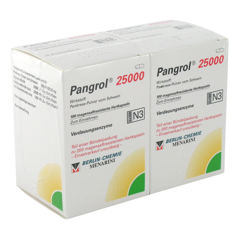 Pangrol 25.000 Hartkps.M.Magensaftr.Überz.Pell. (200 stk)