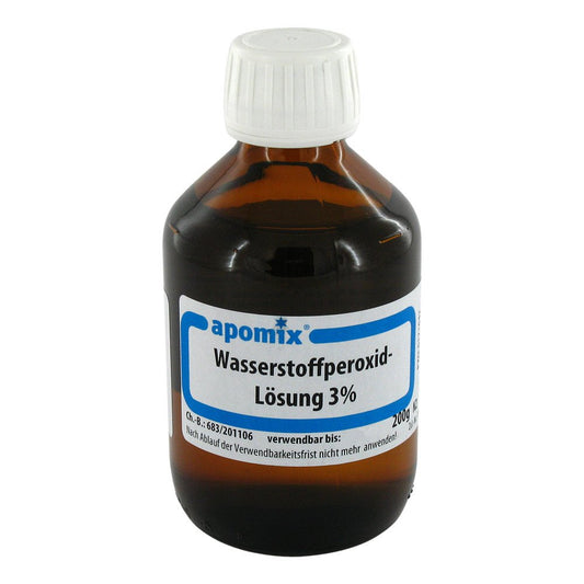Das Produktfoto zeigt Wasserstoffperoxid 3% Dab 10 Lösung (200 g) PZN 06171642