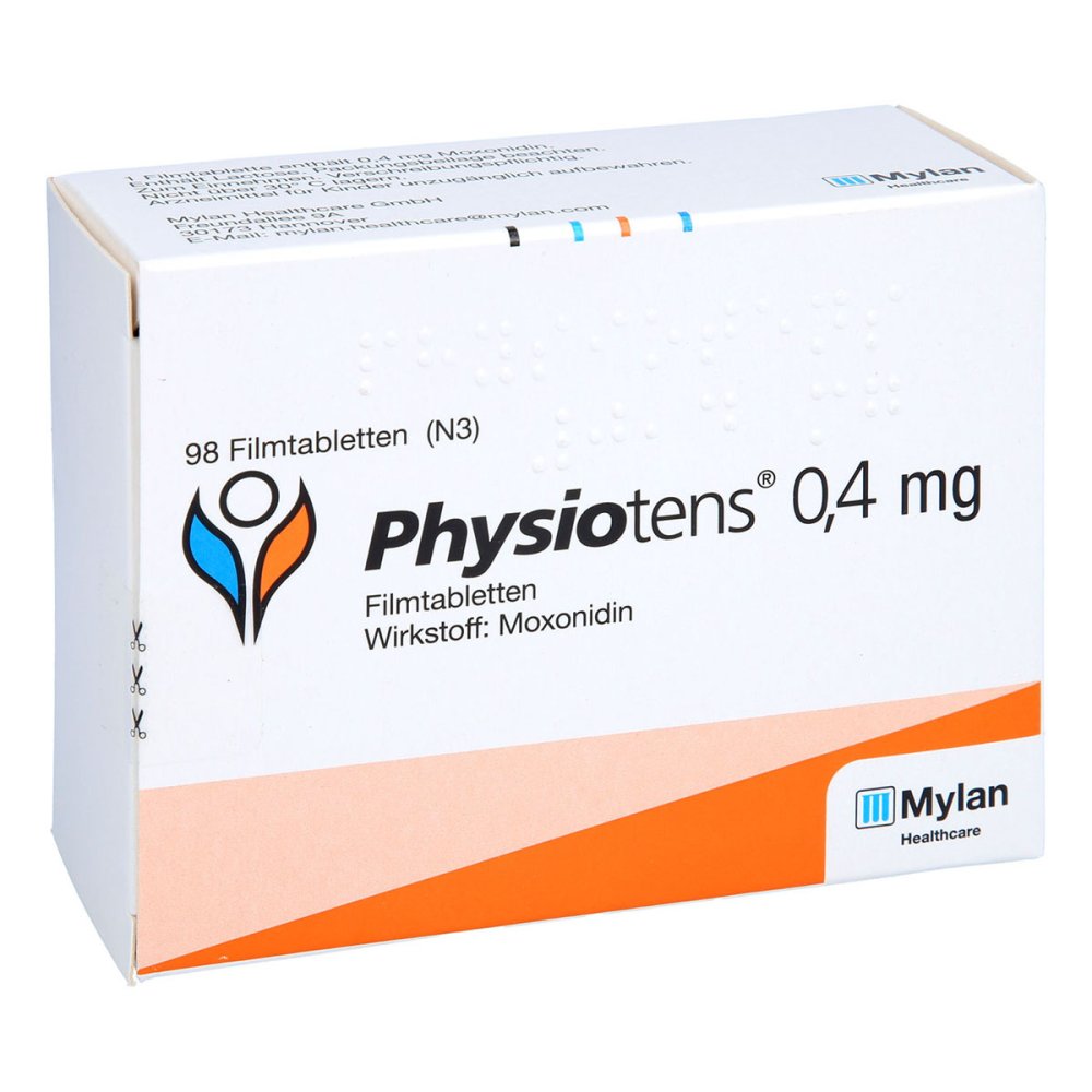 Das Produktfoto zeigt Physiotens 0,4 Mg Filmtabletten (98 stk) PZN 06172363