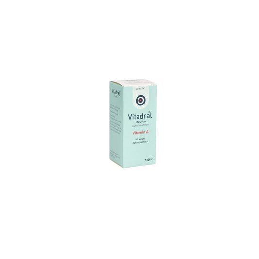 Das Produktfoto zeigt Vitadral Tropfen 30,2 Mg/Ml Tropfen Zum Einnehmen (30 ml) PZN 06177171