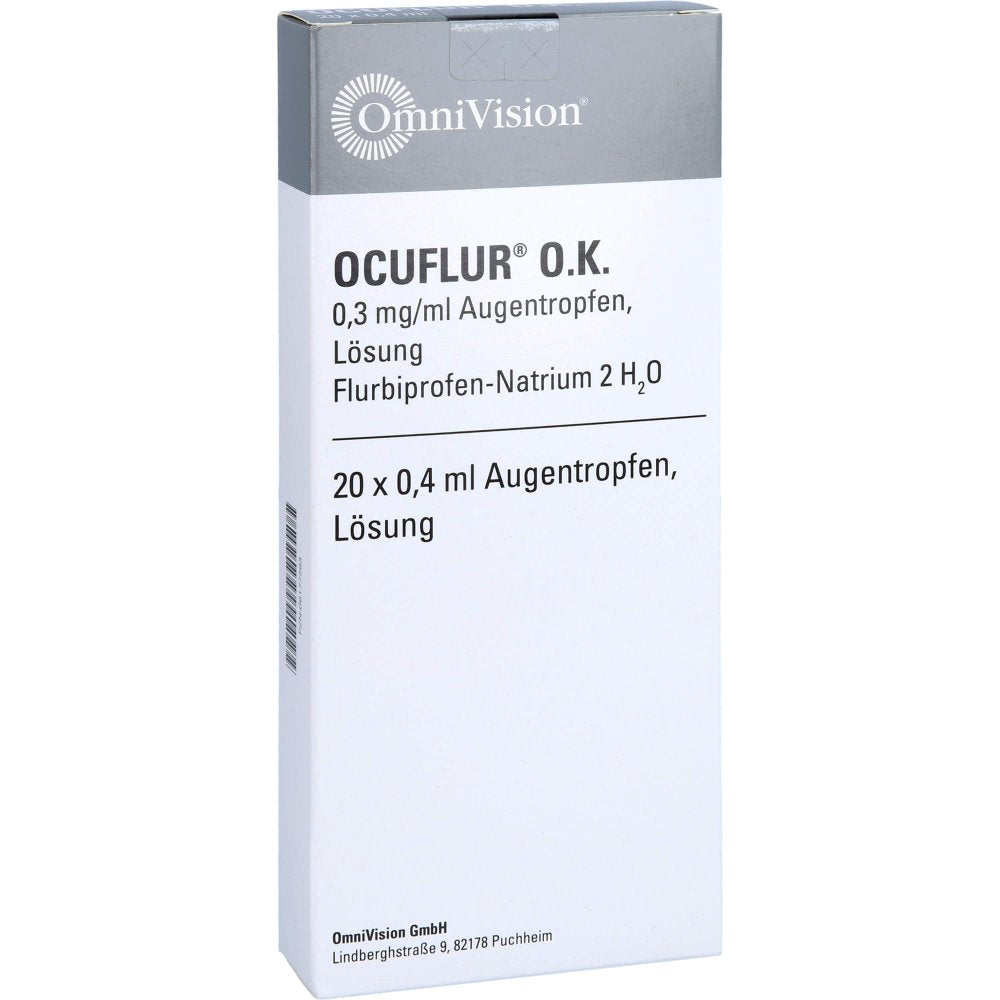 Das Produktfoto zeigt Ocuflur O.K. Augentropfen (20X0.4 ml) PZN 06177283