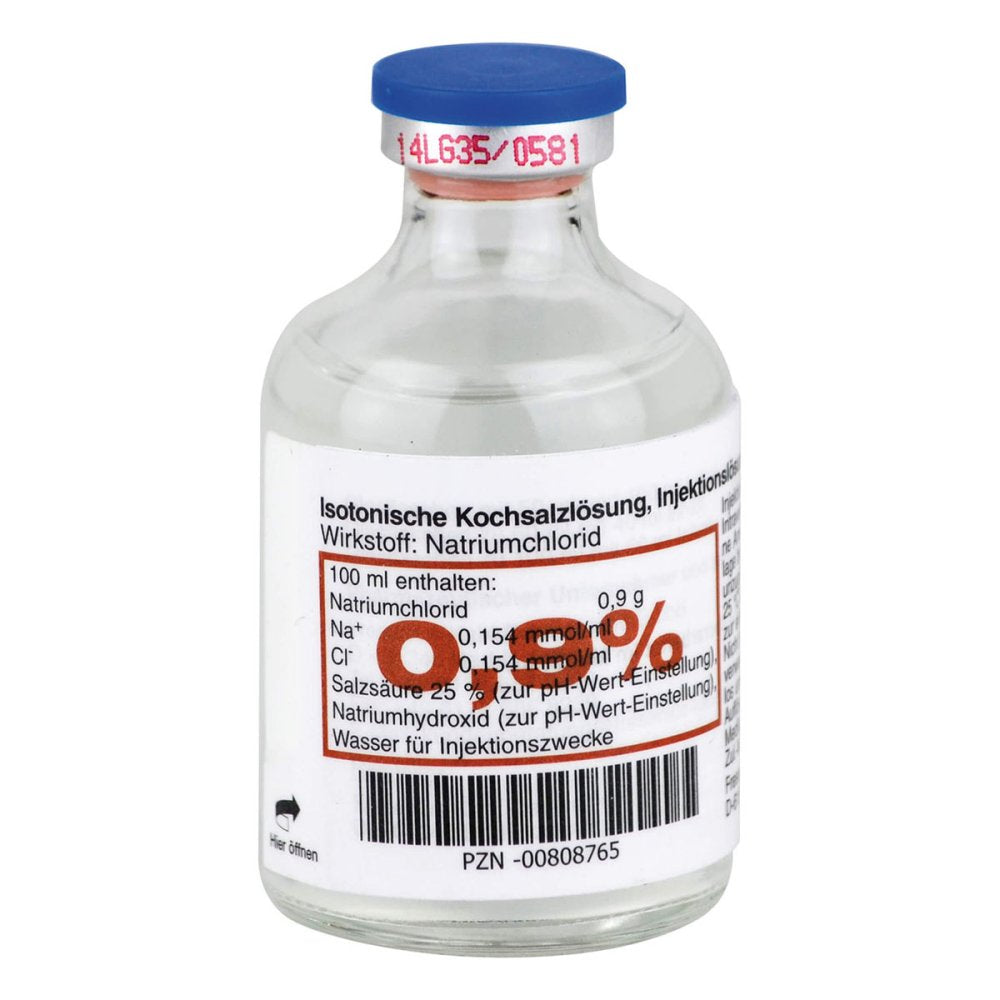 Das Produktfoto zeigt Kochsalzlösung 0,9% I.D.100ml Freka Fl.Fres. (20X50 ml) PZN 06178532