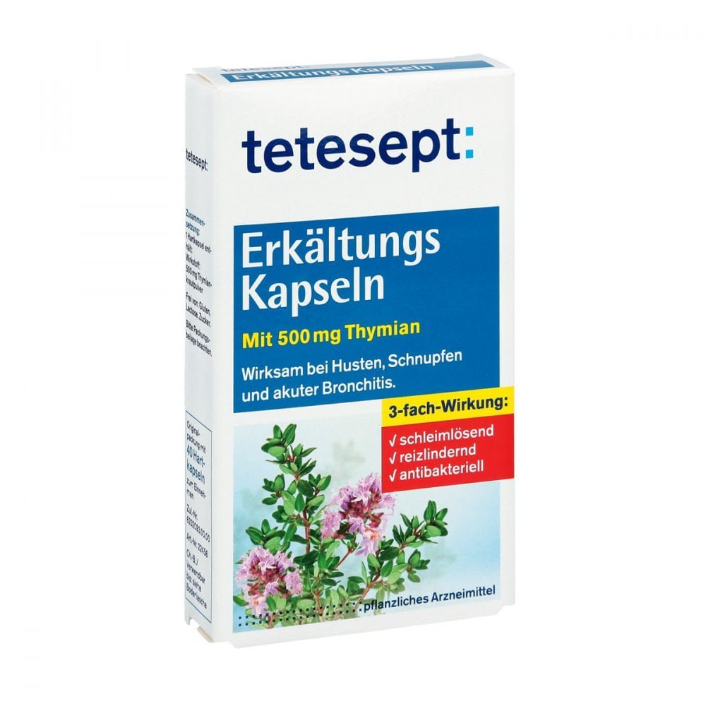 Das Produktfoto zeigt Tetesept Erkältungs Kapseln (40 stk) PZN 06179595