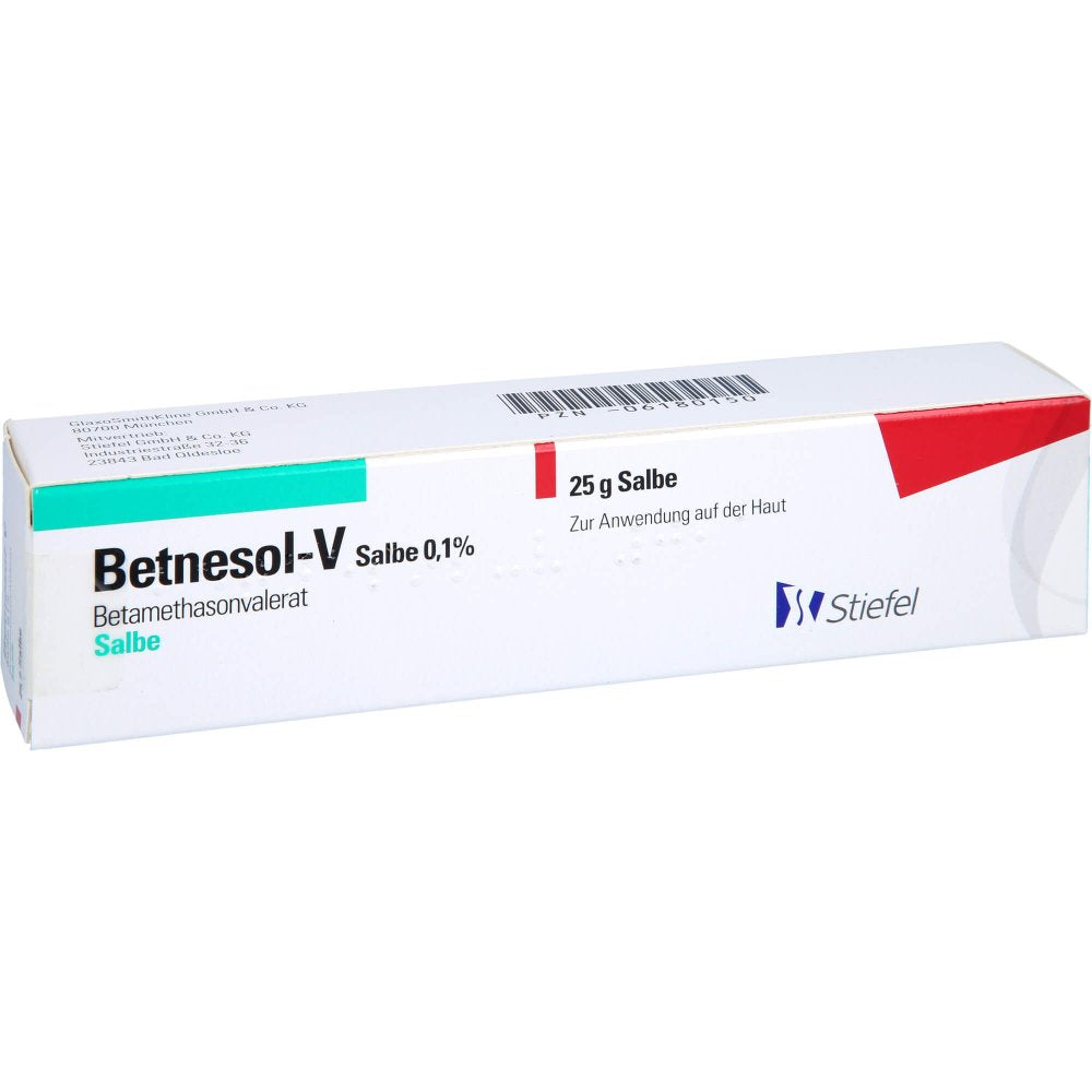Das Produktfoto zeigt Betnesol-V Salbe 0,1% (25 g) PZN 06180150