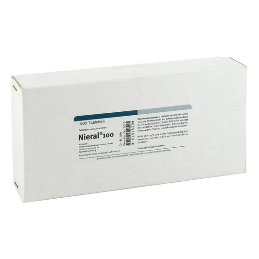 Das Produktfoto zeigt Nieral 100 Tabletten (600 stk) PZN 06181528