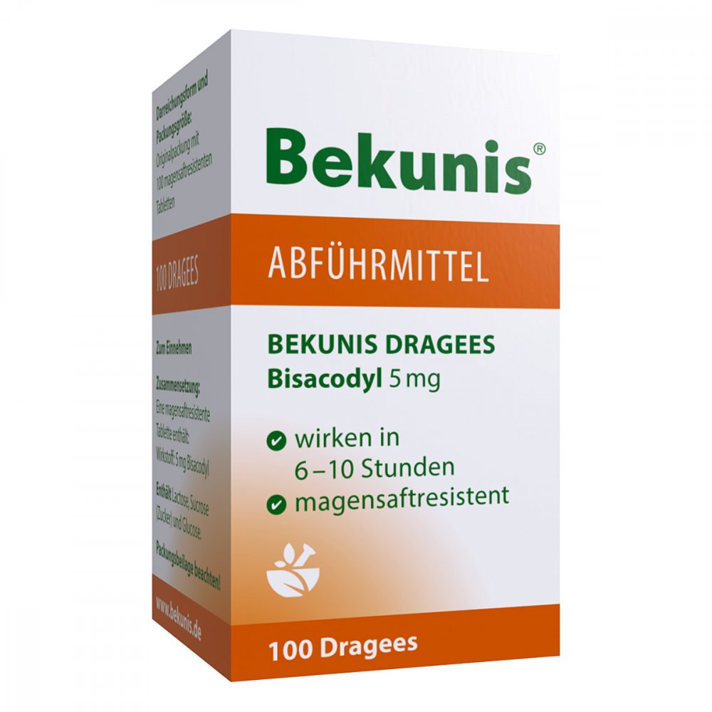 Bekunis Dragees Bisacodyl 5 Mg Magensaftres.Tabl. (100 stk)