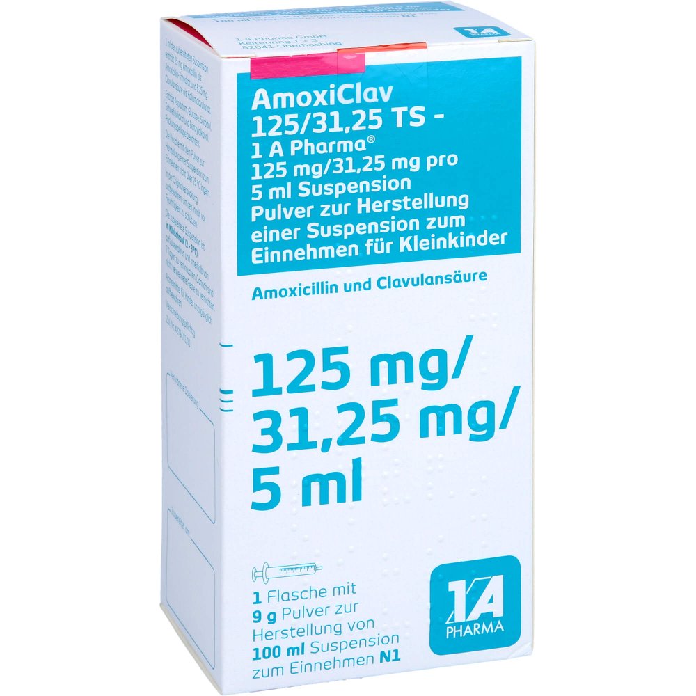 Amoxiclav 125/31,25 Ts-1a Pharma P.H.Susp.Z.Einn. (100 ml)