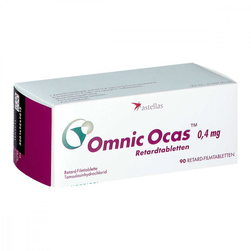 Das Produktfoto zeigt Omnic Ocas 0,4 Mg Retardtabletten (90 stk) PZN 06308348